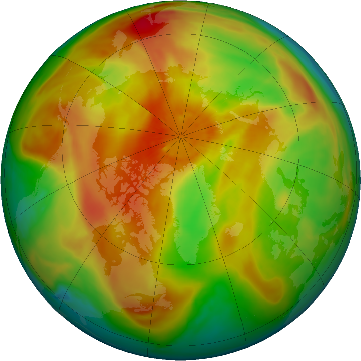 Arctic ozone map for 22 March 2022
